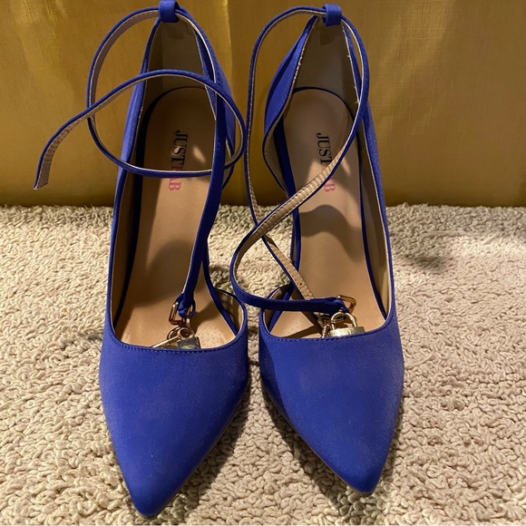 JUSTFAB Lockette cobalt blue heels size 9 - Picture 9 of 9